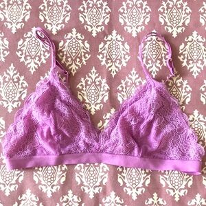 Madewell purple lace like new bra / bralet sz medium